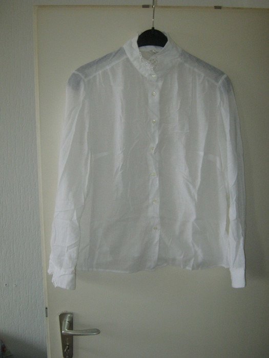 weiße transparente Bluse Größe 46