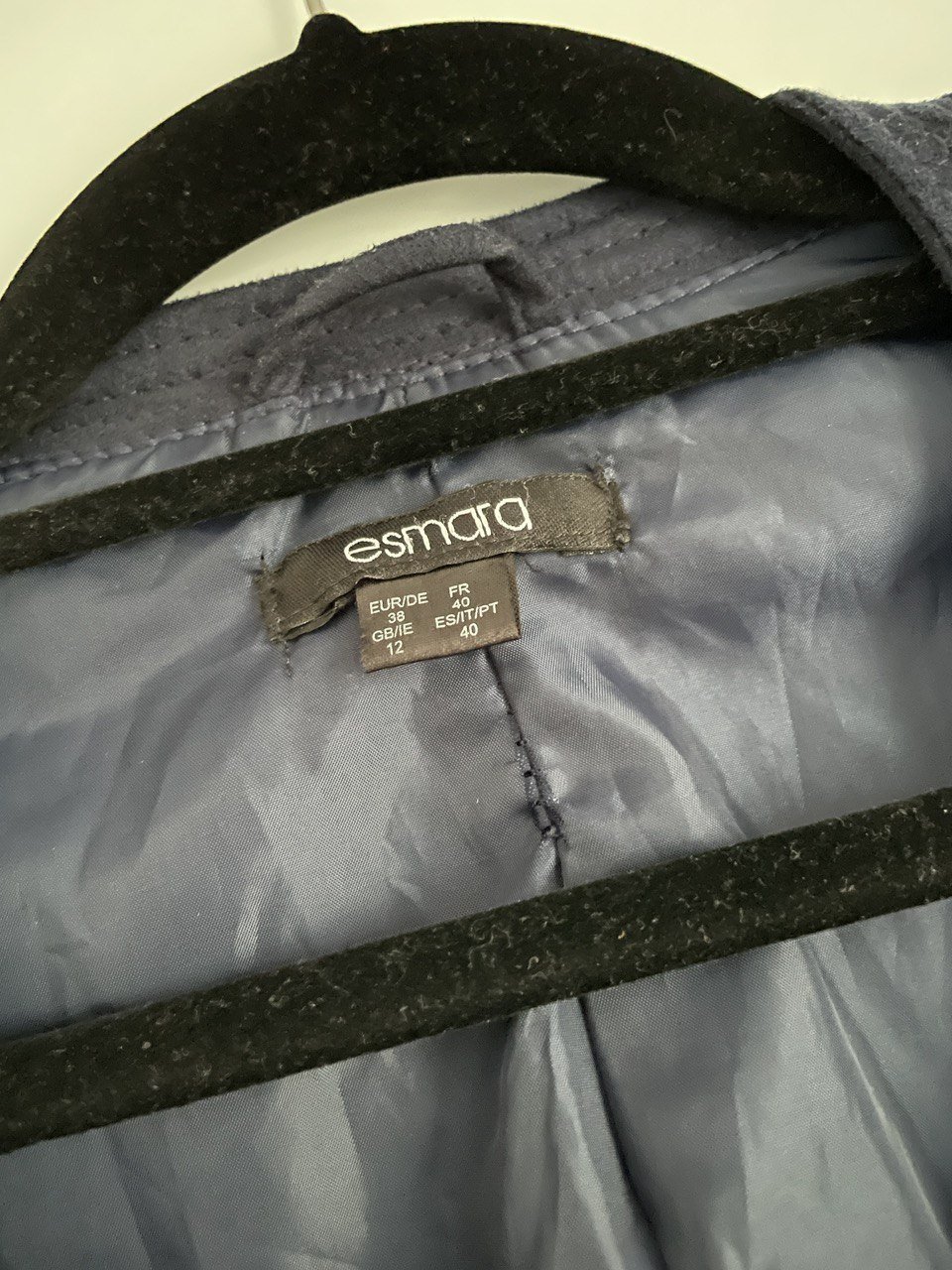 ungetragene dunkelblaue Lederimitat-Jacke Esmara