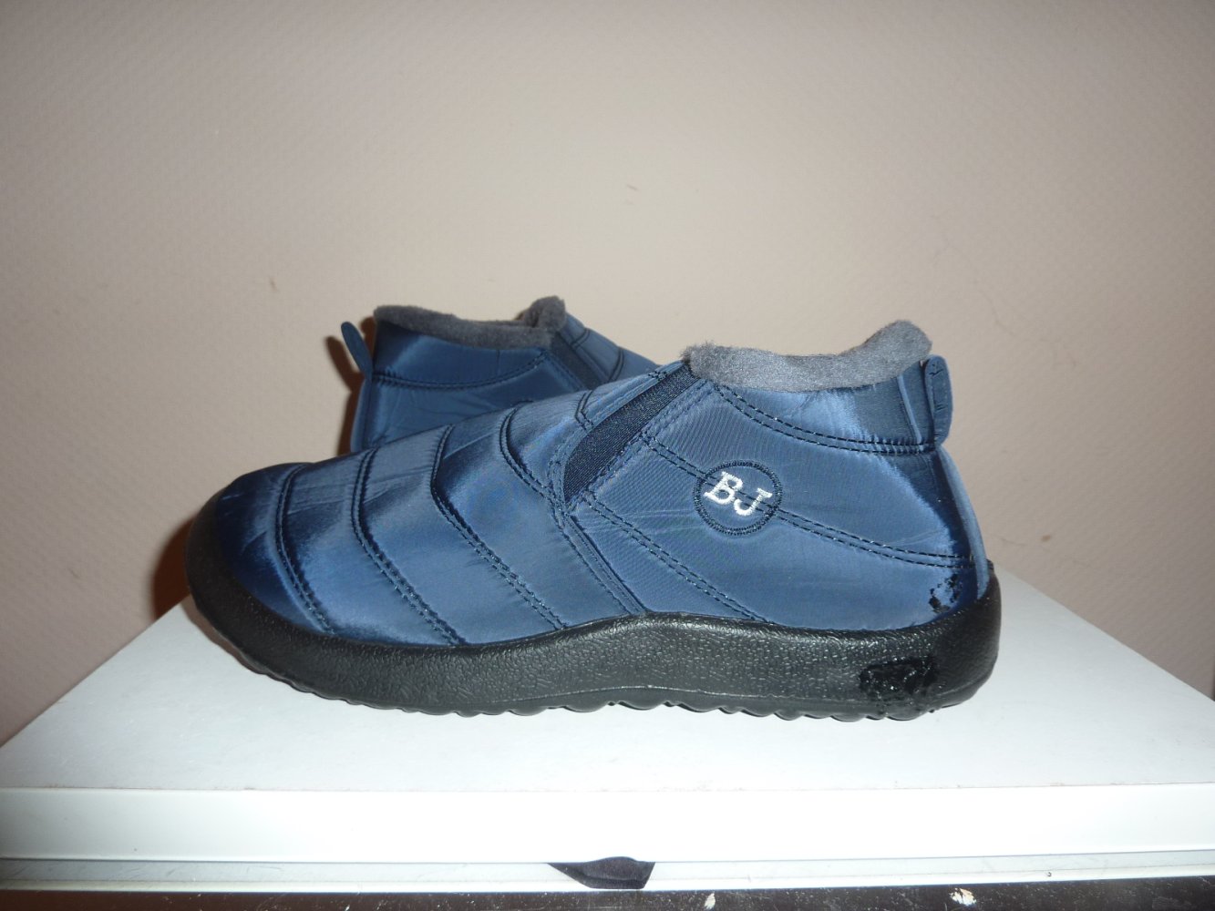 Herren Damen Schuhe NEU 44 warm Stiefel Stiefelette Boots Winterschuhe dunkel blau