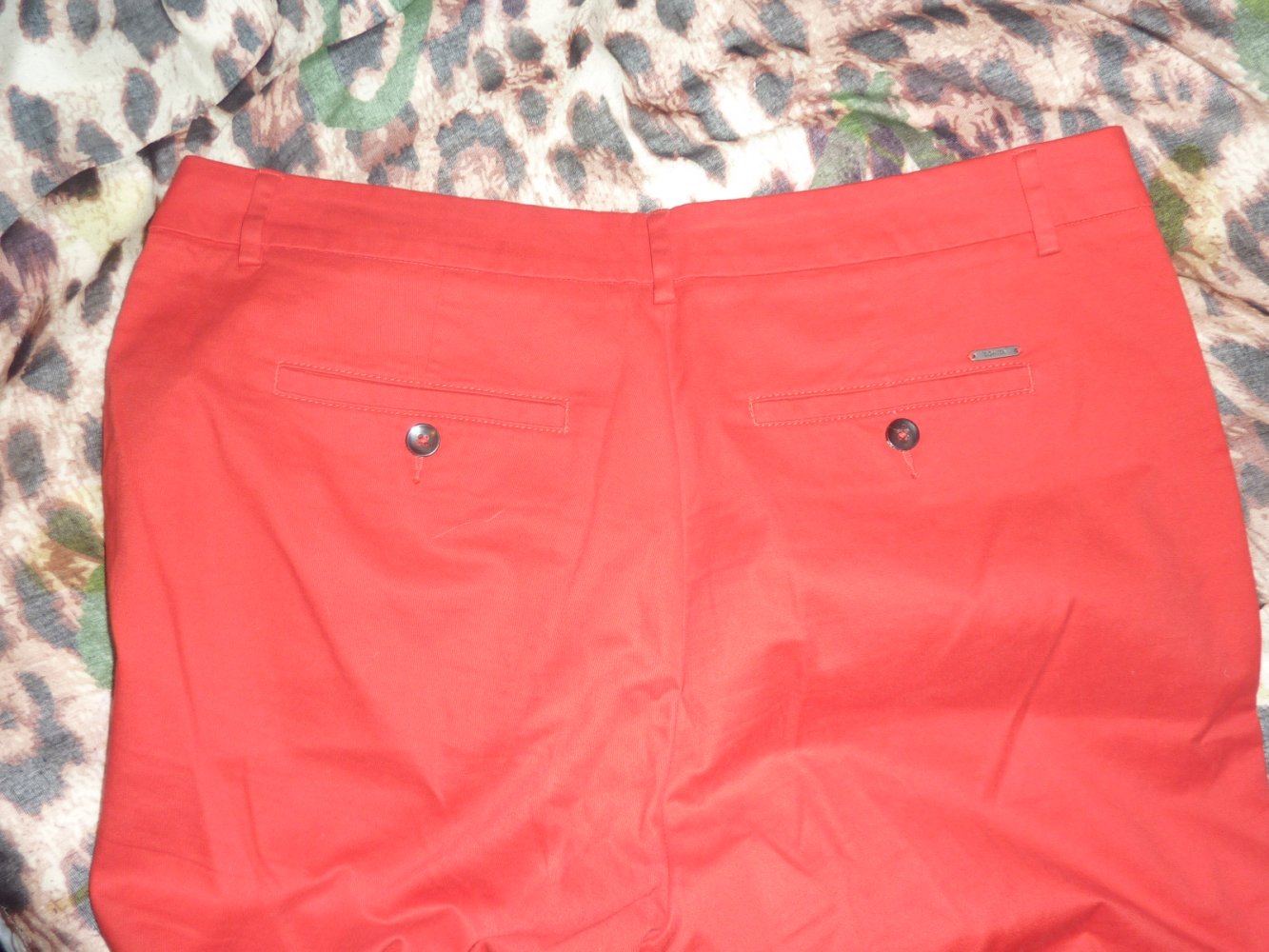 Damen Bonita Chino Hose rot 42 wie 44 NEUwertig Comfort Bund 48 cm Baumwolle