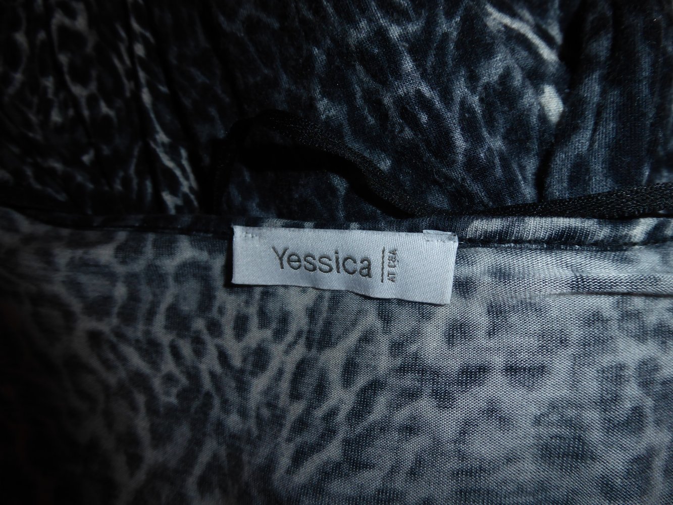 Damen Kleid Gr. 40 M (ev. 38 S) grau Leo Look Animal Jerseykleid Coctailkleid