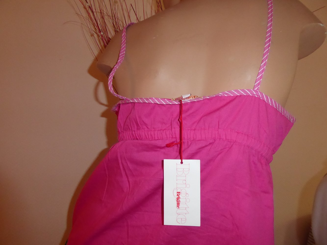 Kleid Sommerkleid Gr. 40 M 38 S NEU Trägerkleid Strandkleid Hängerchen pink blau Baumwolle