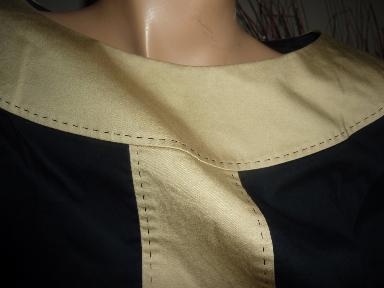 KLeid S 36 S.Oliver NEUwertig schwarz beige Etuikleid Coctailkleid Sommerkleid Baumwolle