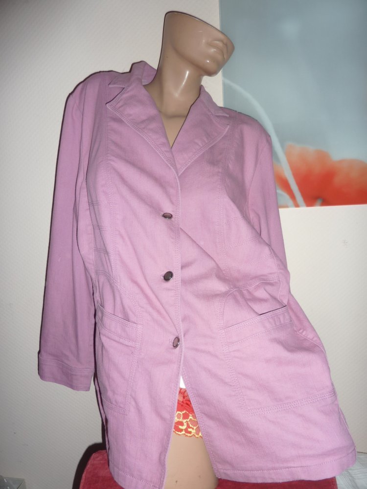 Damen Blazer Jacke BIG FUN Gr. 44 wie 46 rosa altrosa Brust 64 cm mit Baumwolle