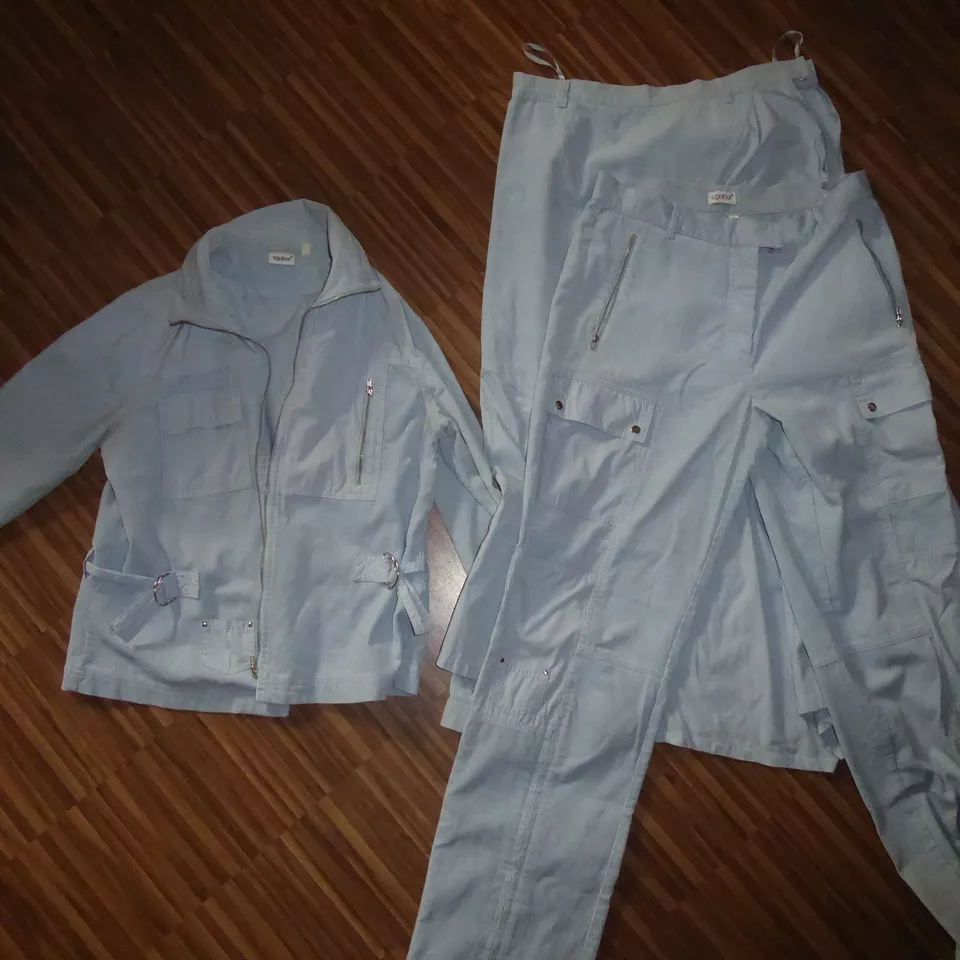 Damen Kombi 3xTeile 42 L (40 M) Anzug Kostüm Maxirock Jacke Hose Rock Zweiteiler