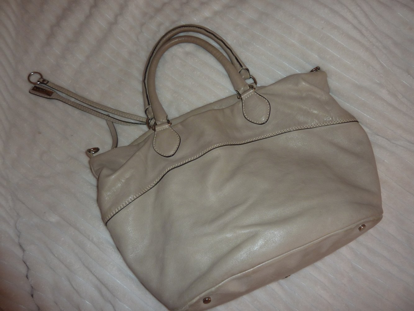 ABRO Tasche Handtasche Leder grau schlicht Umhängetasche Tragetasche Shopper