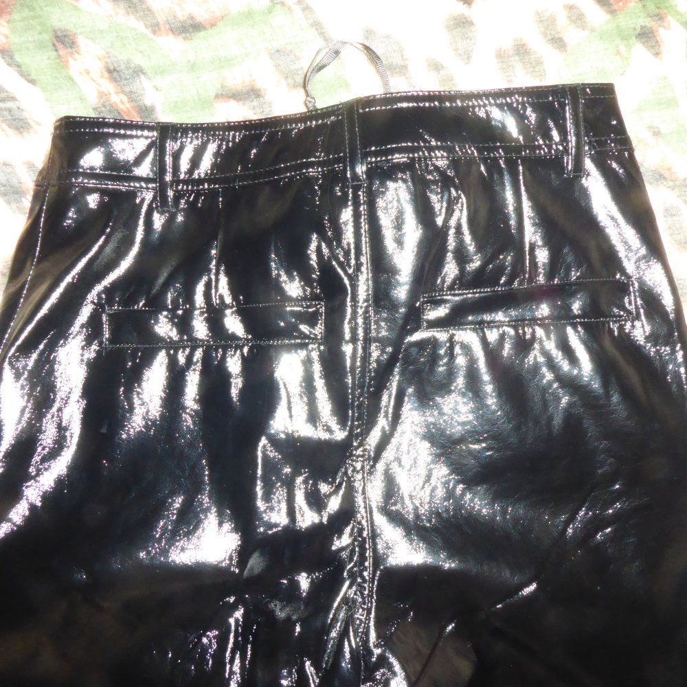 Damen Culotte Hose NEU XS 34 schwarz Lacklederoptik Love ... NP 119 €
