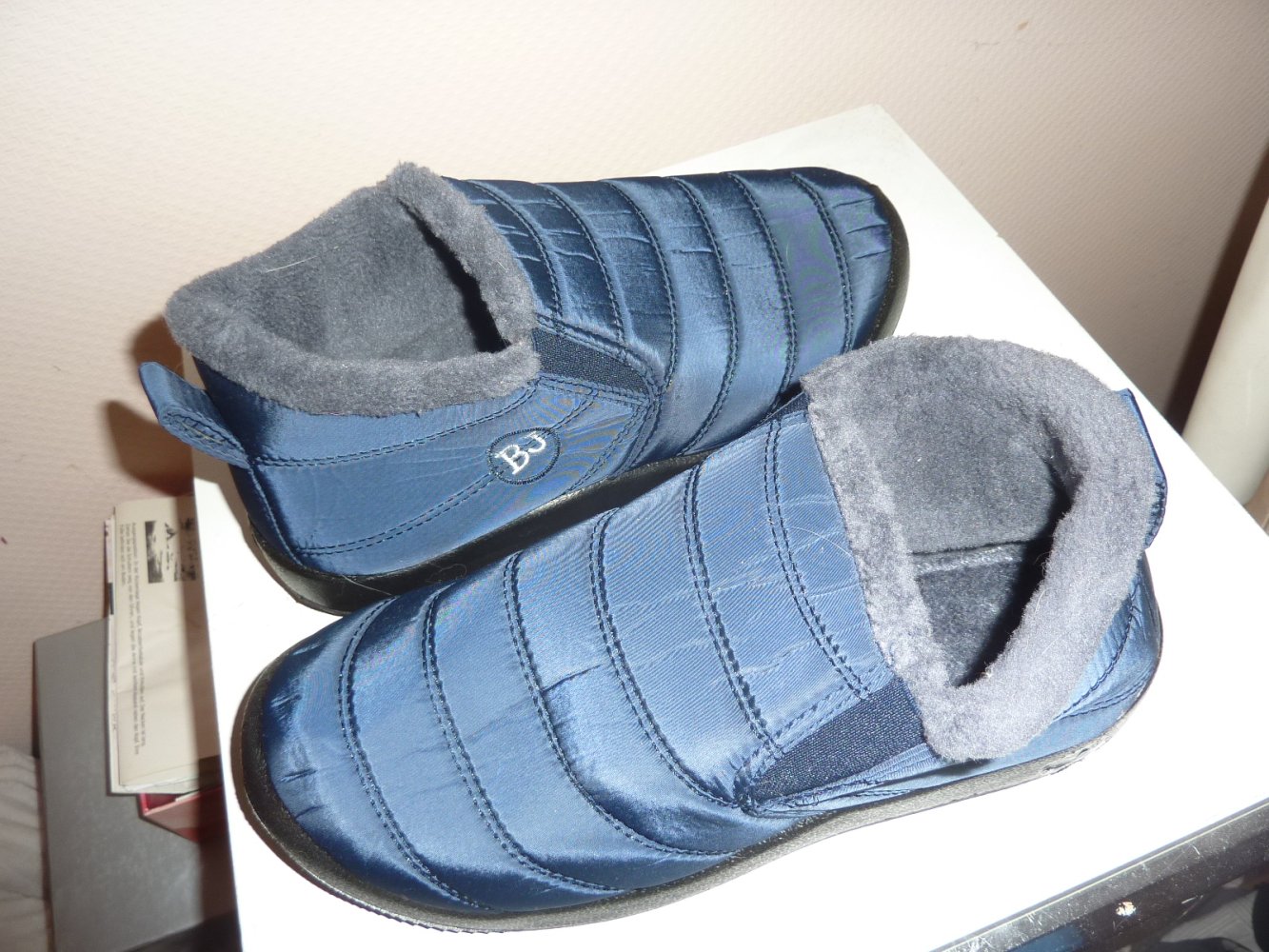 Herren Damen Schuhe NEU 44 warm Stiefel Stiefelette Boots Winterschuhe dunkel blau