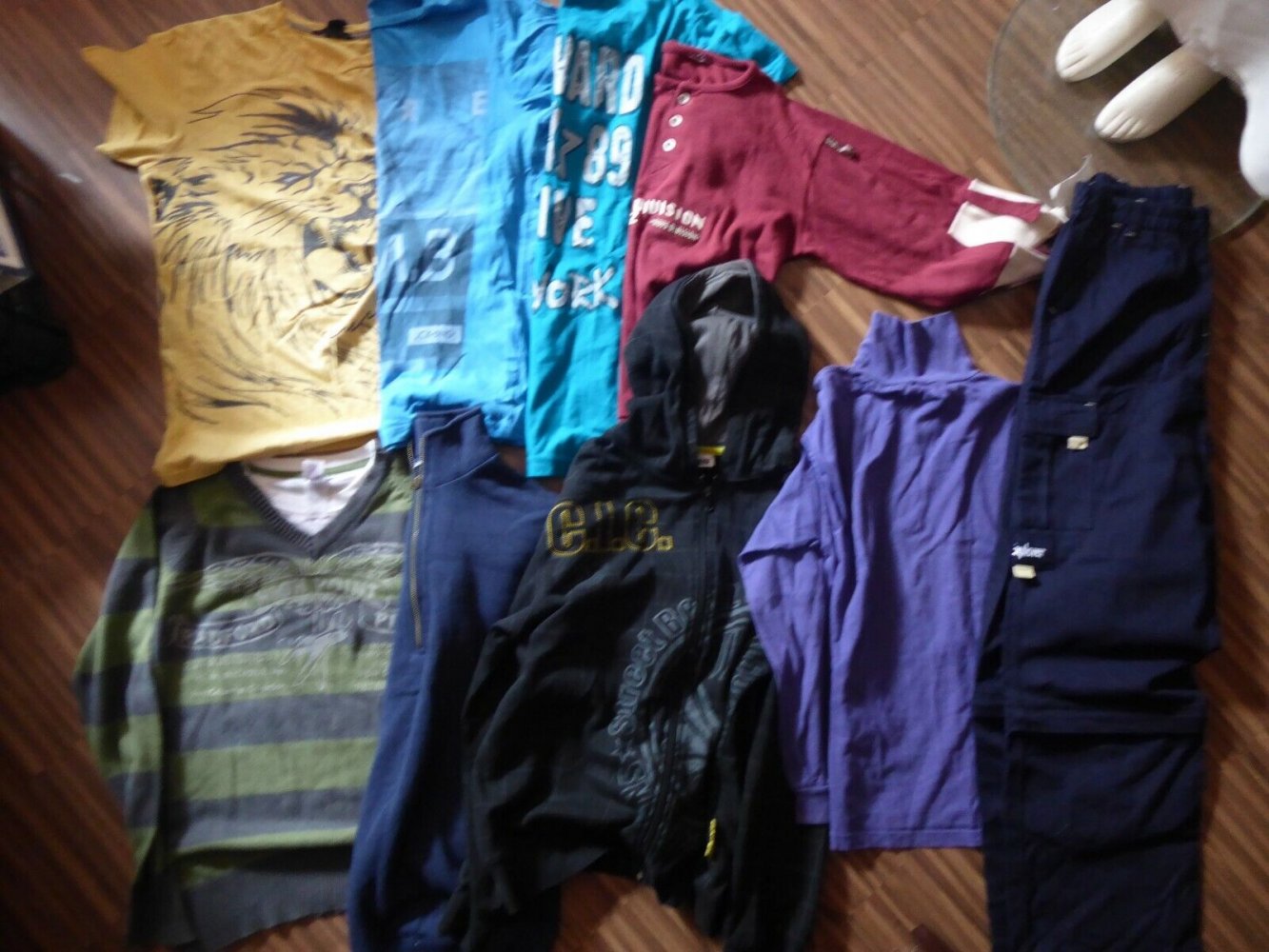 Paket 8 Teile Junge Herren Shirt Pullover Hoodie Sweartshirt Gr. S 158 164 Hose