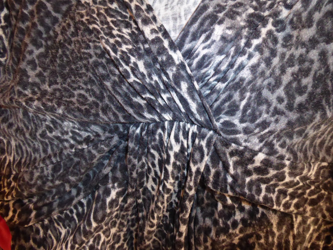 Damen Kleid Gr. 40 M (ev. 38 S) grau Leo Look Animal Jerseykleid Coctailkleid