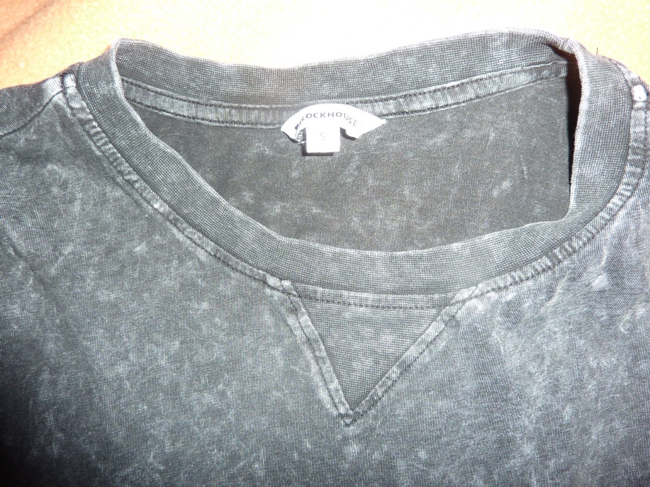 Damen Longshirt NEU S 38 wie M 40 schwarz Waschung Baumwolle Minikleid Shirt