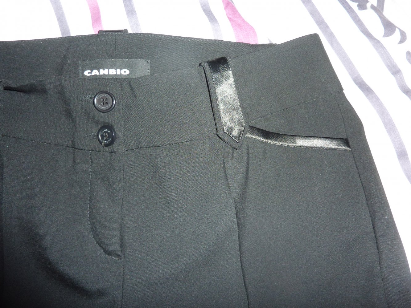 NEU Damen Cambio Hose 38 schwarz Anzughose 100% Wolle Wollhose