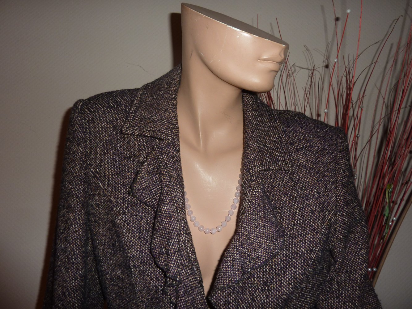 Damen Jacke 40 M Blazer braun Kurzjacke Kurzblazer mit etwas Wolle Boutique