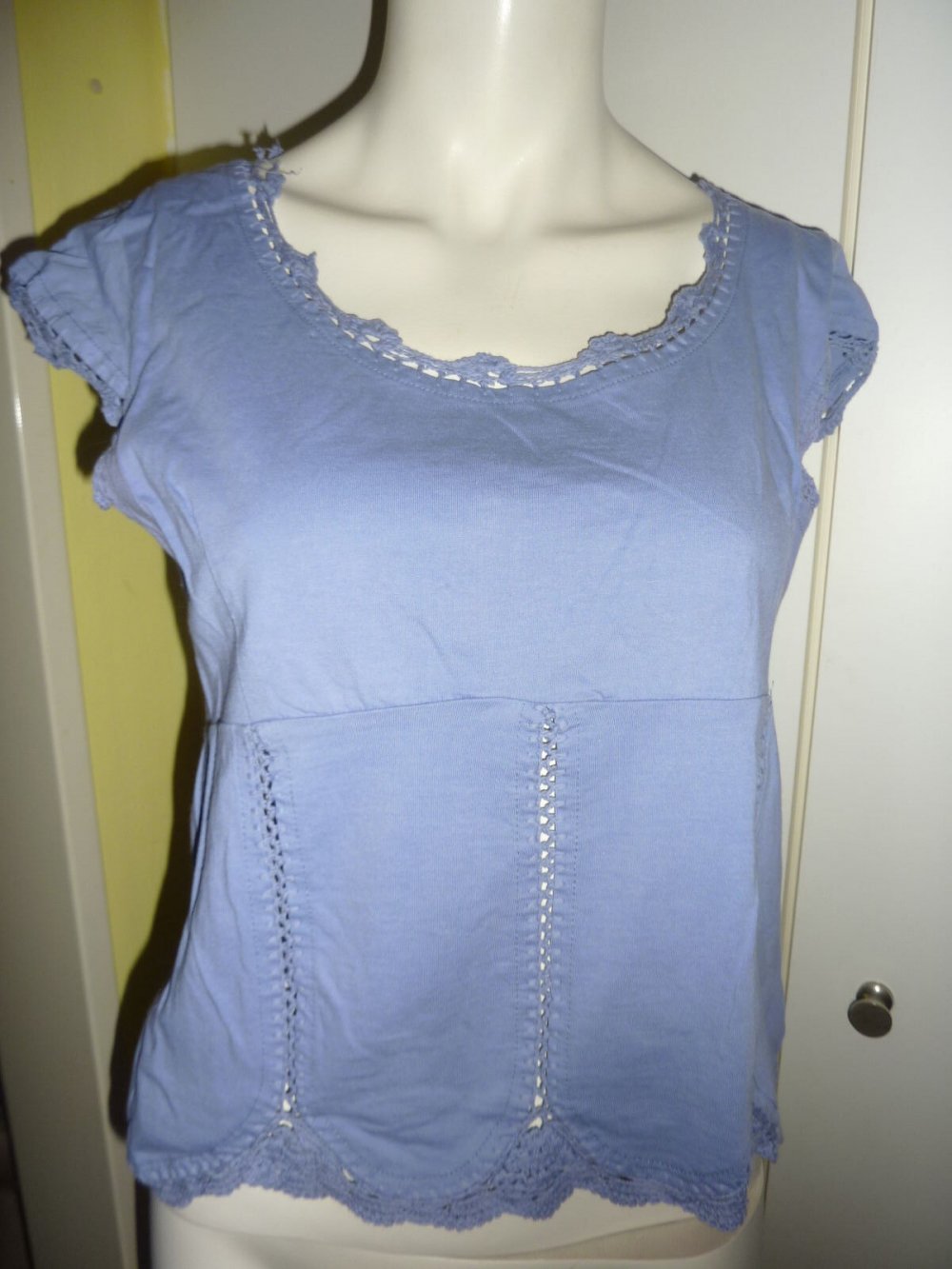 Damen Shirt blau lavendel Gr. S M 36 38 40 NP 39 € kein Top Bluse T-Shirt Tunika
