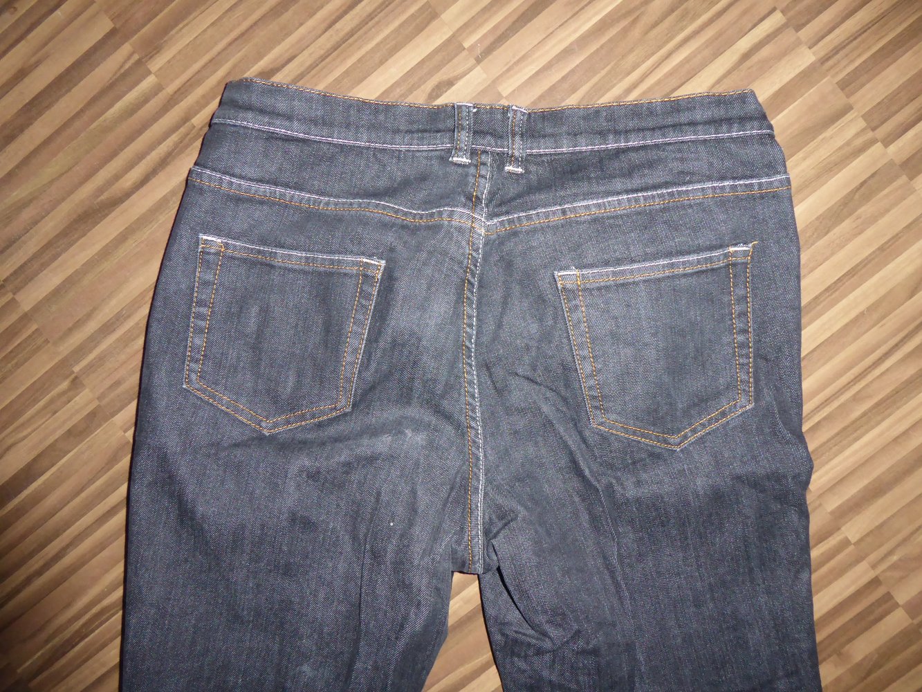 Damen Jeans Hose Gr. 40 M grau anthrazit Bund 43 cm BPC Bon Prix Länge 105 cm