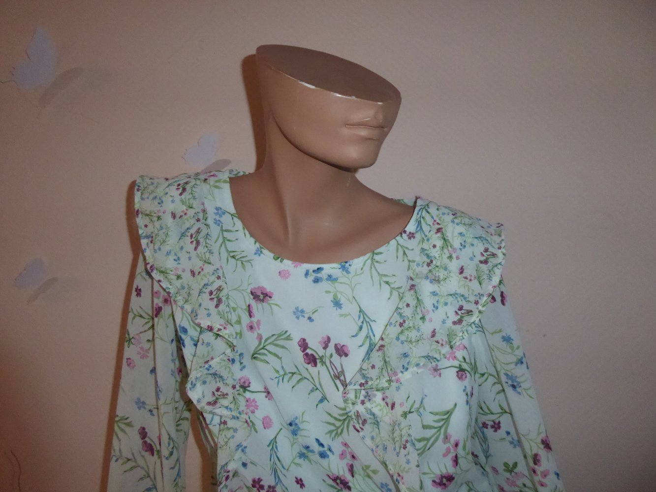 NEU KLeid 44 L XL Sommerkleid mint Minikleid Tunika langarm Kofferkleid Coctailkleid