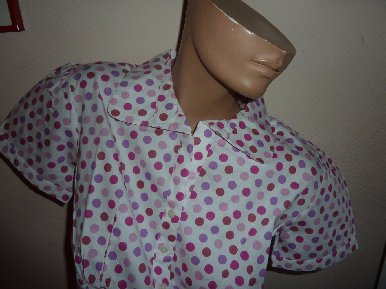 Bluse NEU OVP Gr. M 40 pink Dots Damenbluse Sommerbluse kein Top Tunika 29 € BW