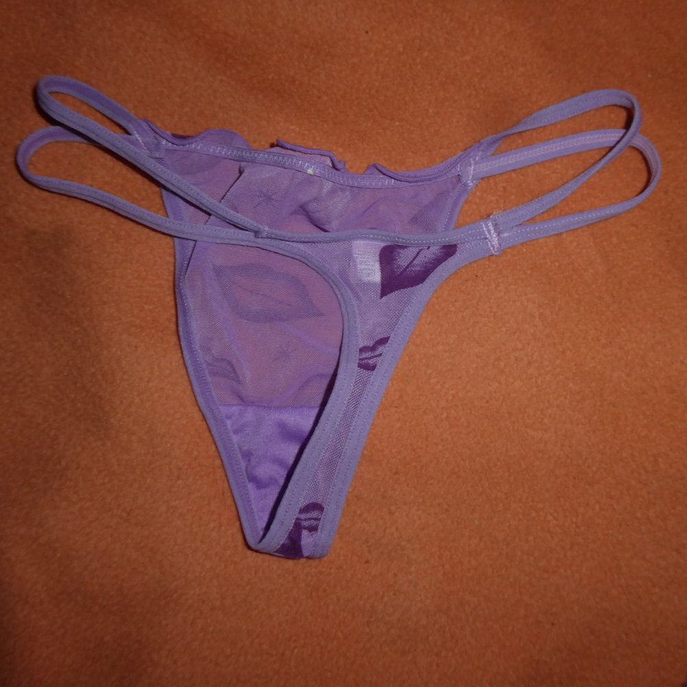 3 x Damen String Tanga lila flieder S 36 38 Lingerie Designers