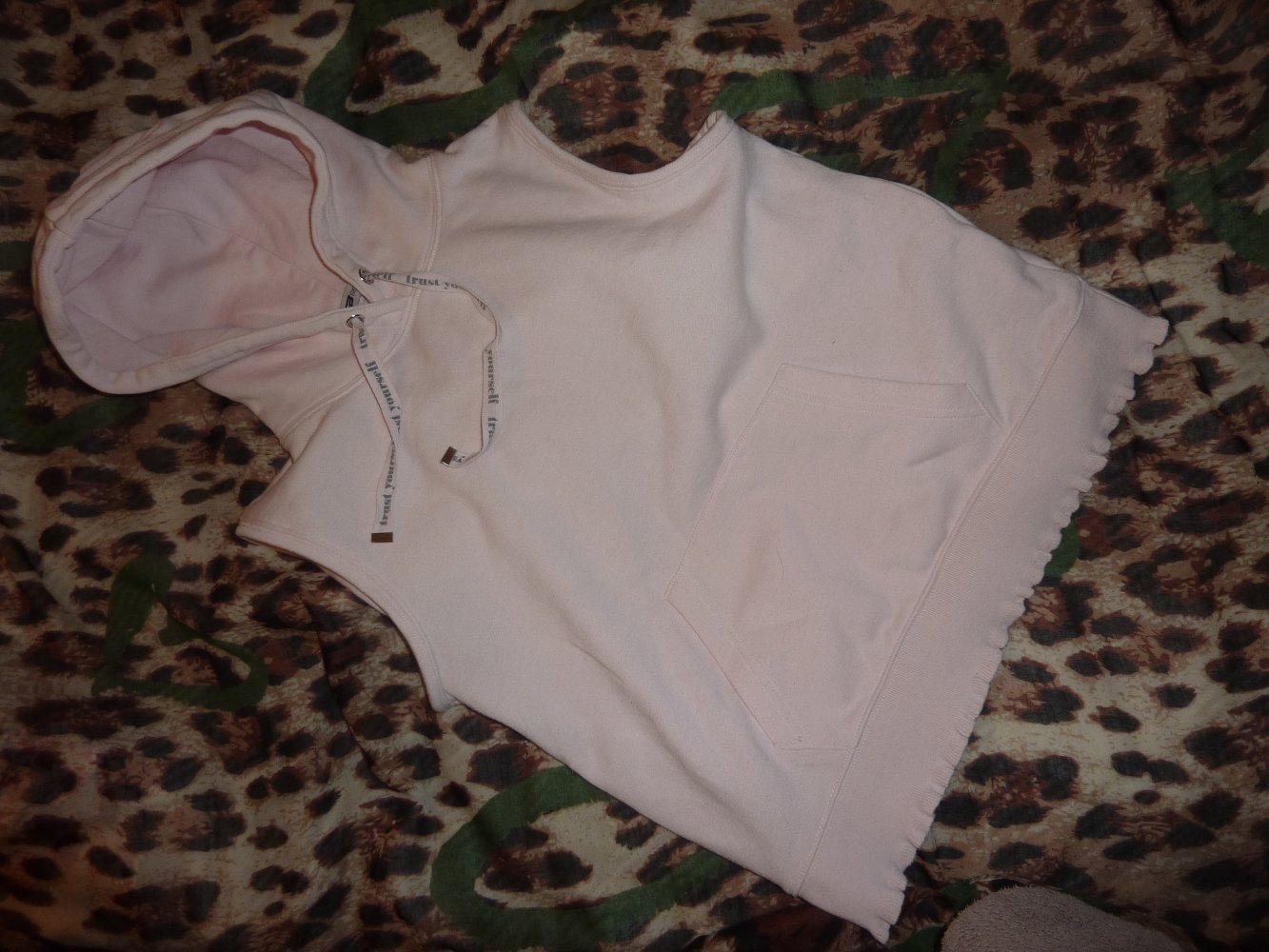 Weste Hoodie S wie M 36 38 40 rosa mit Kapuze mit Baumwolle Sweatshirt kein Pullover Pulli 