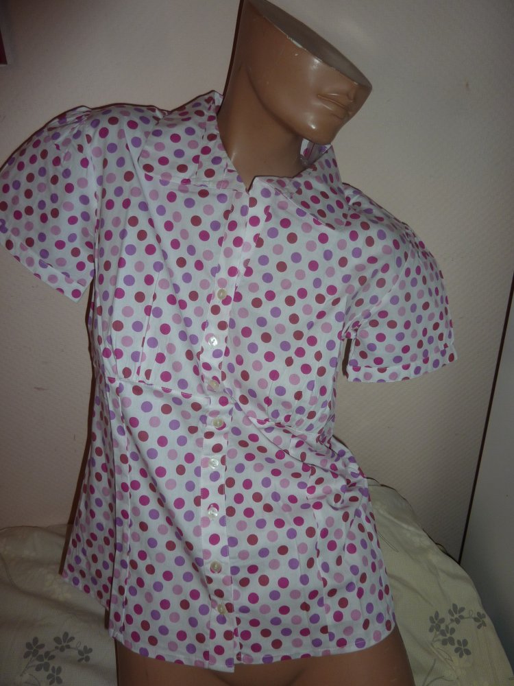 Bluse NEU OVP Gr. M 40 pink Dots Damenbluse Sommerbluse kein Top Tunika 29 € BW