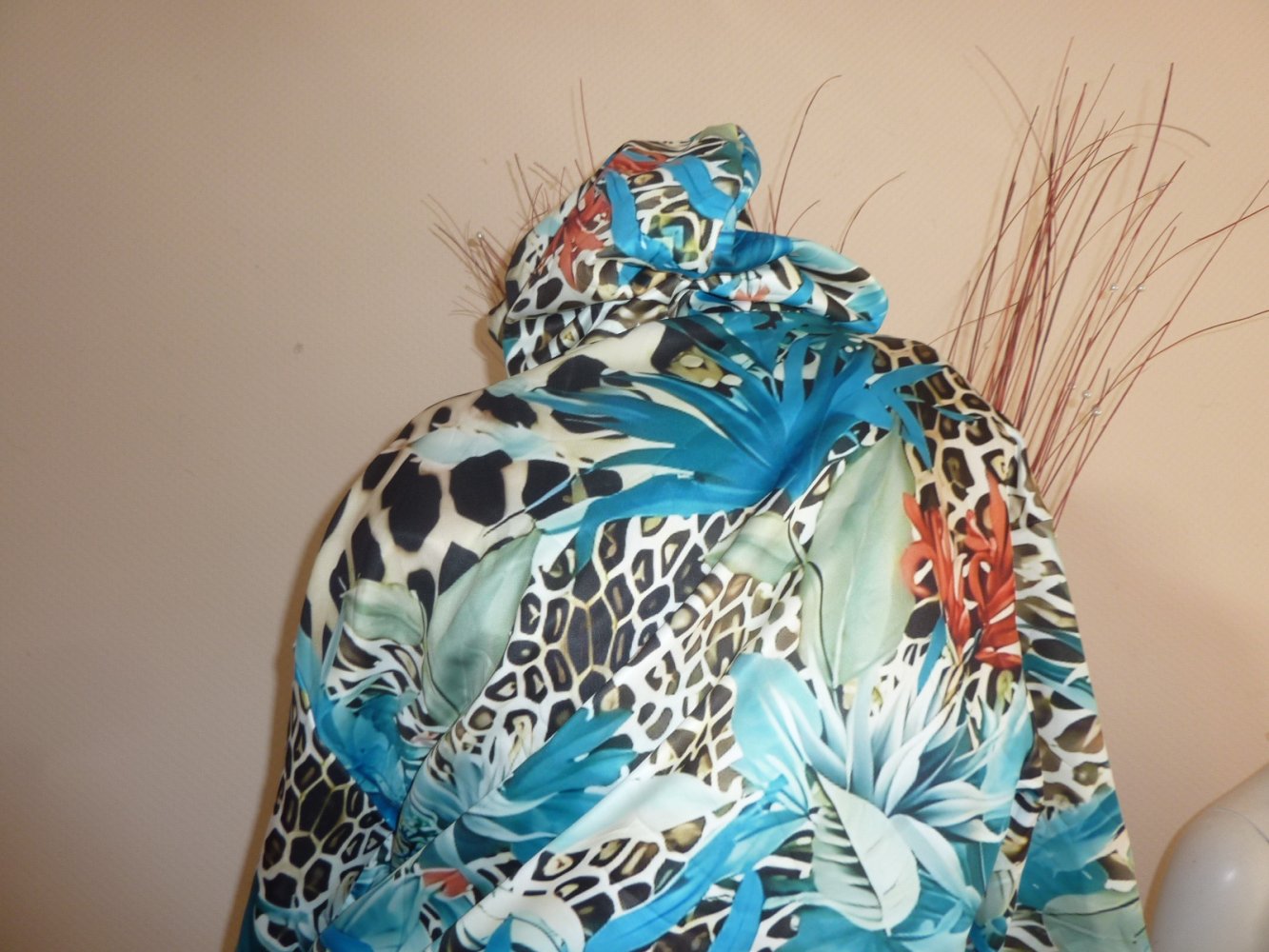 Damen Hoodie JAcke Kapuze Kapuzenjacke mint rot NEU XXL 52 54 Leo Look