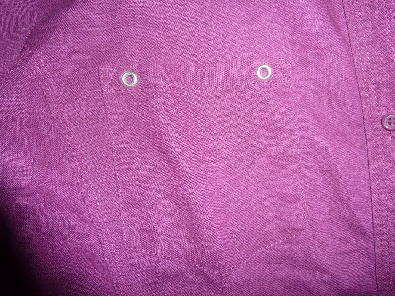 Kleid neuwertig mit LEINEN XL 44 beere Leinenkleid Sommerkleid Hemblusenkleid Minikleid