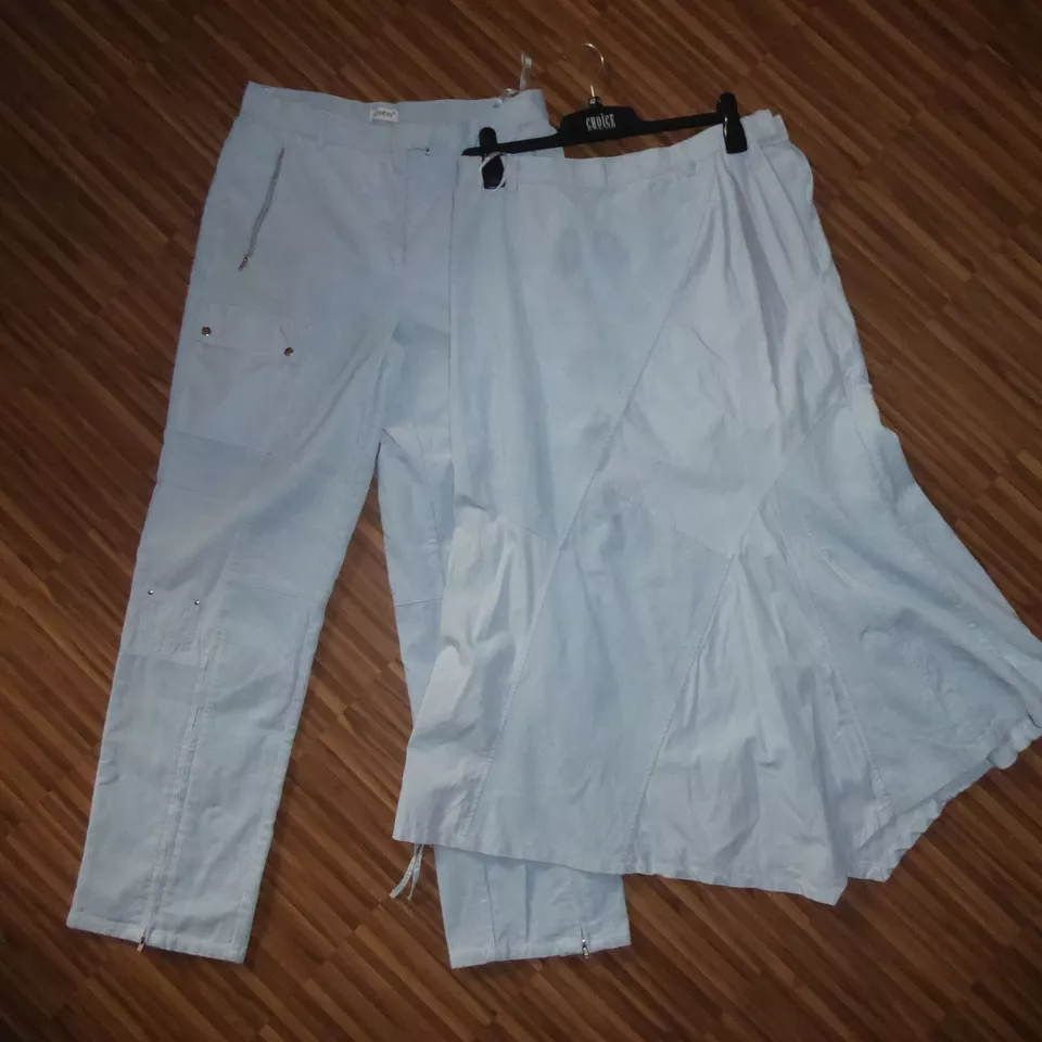 Damen Kombi 3xTeile 42 L (40 M) Anzug Kostüm Maxirock Jacke Hose Rock Zweiteiler