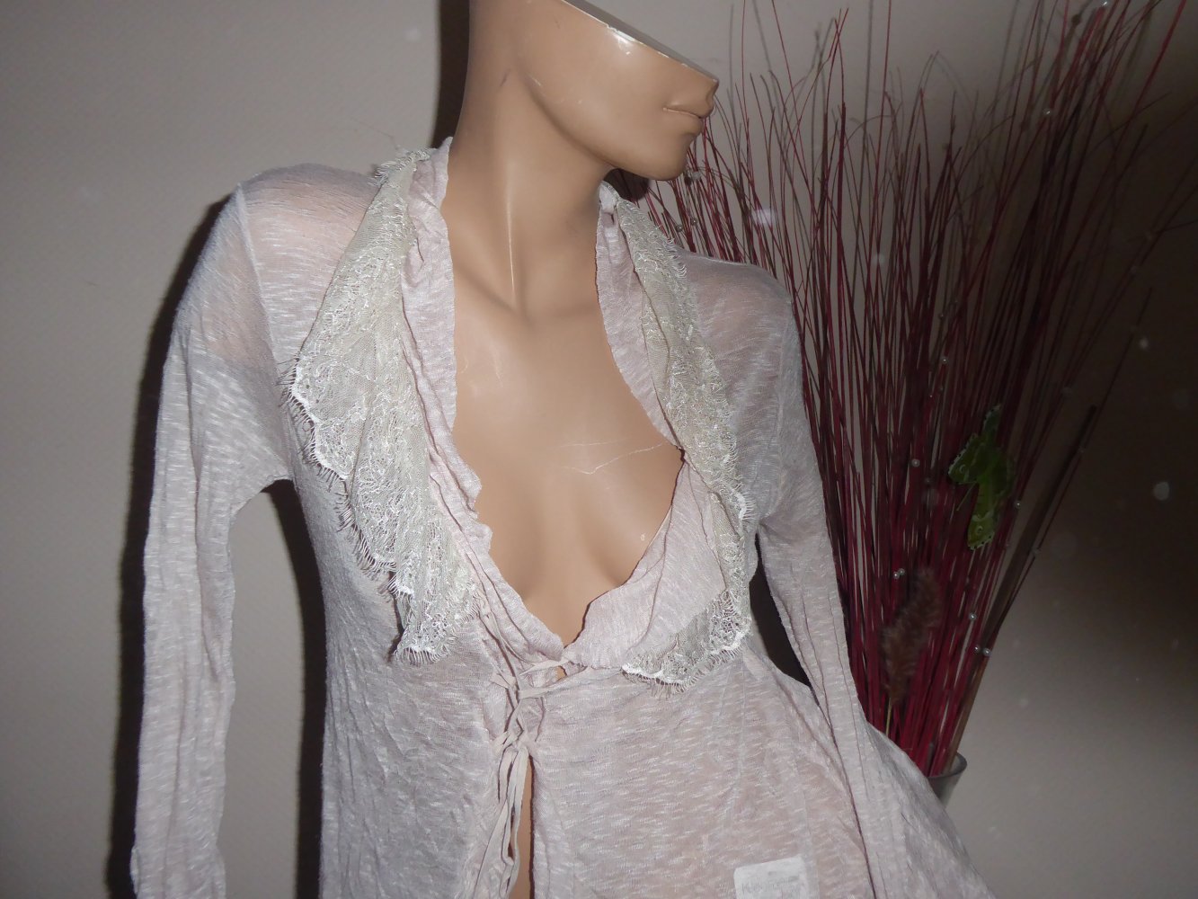 Sommer Cardigan Leichte Jacke Sun Light S M 36 38 40 rose rosa Bluse Feinstrick Strickjacke