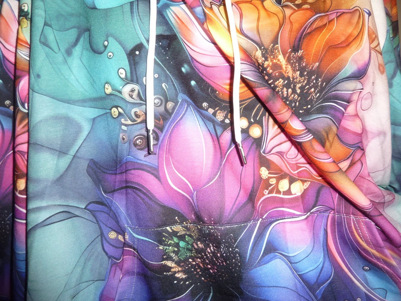 Damen Hoodie NEU JAcke mit Kapuze Kapuzenjacke bunt 4XL 50 52 54 56 58