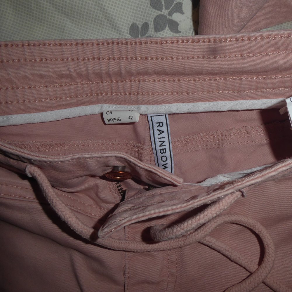 Damen Hose Röhre neuwertig 40 M evtl 42 rosa Rainbow Baumwolle Sommerhose keine Jeans
