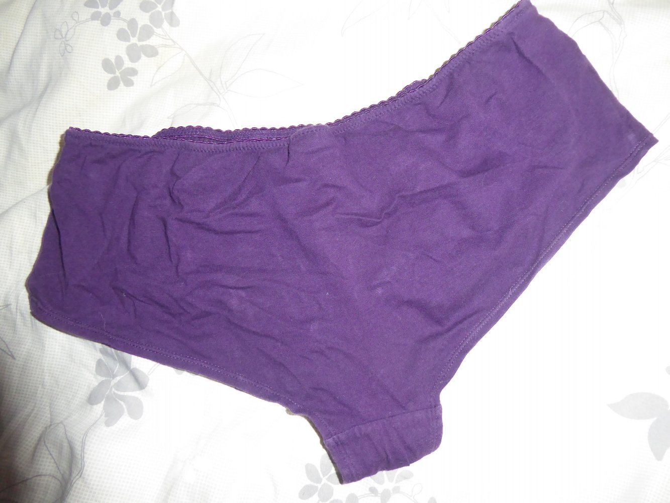 3 x Damen Hipster Panty Slip M 40 Baumwolle lila H und M