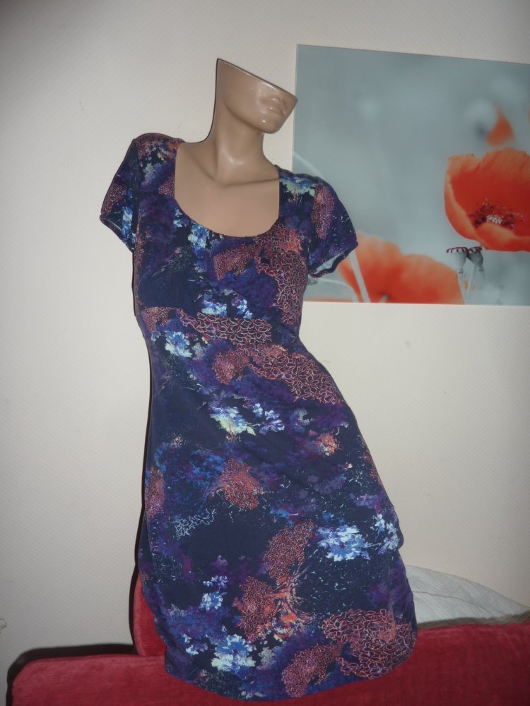 KLEID Street One Gr 38 S (evtl 40 M ) bunt Stretchkleid Coctailkleid Sommerkleid