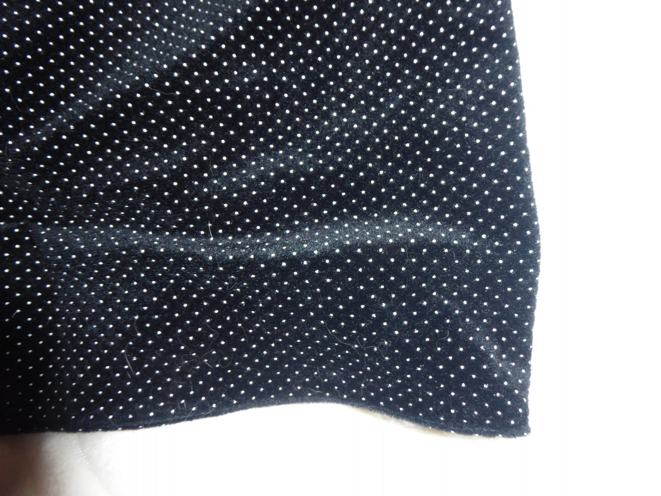 Damen Rock Samtrock Samt schwarz 38 S 40 M Midirock Dots wie neu mit Baumwolle