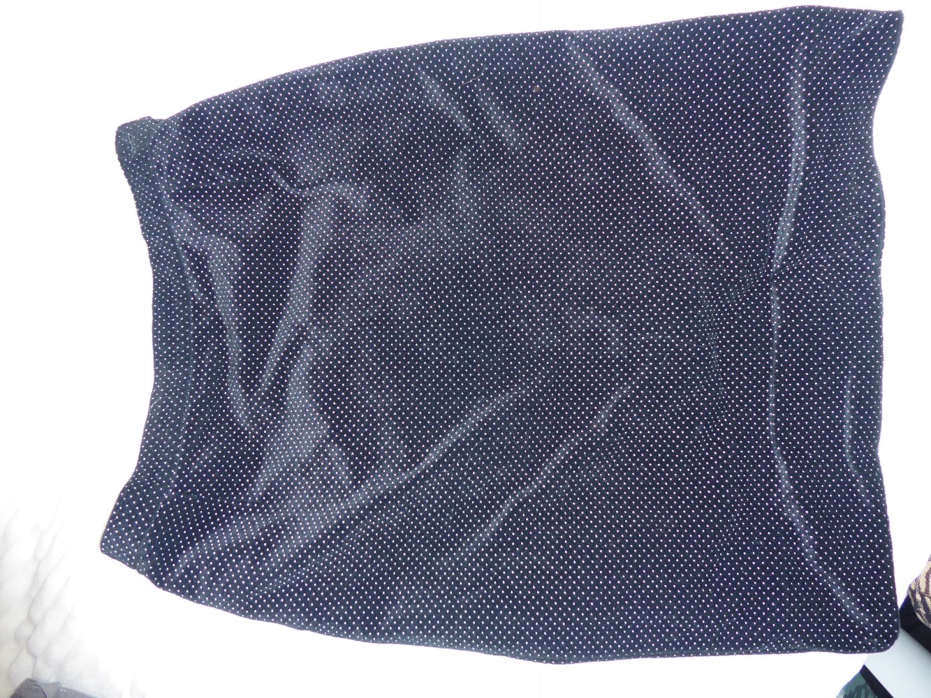 Damen Rock Samtrock Samt schwarz 38 S 40 M Midirock Dots wie neu mit Baumwolle