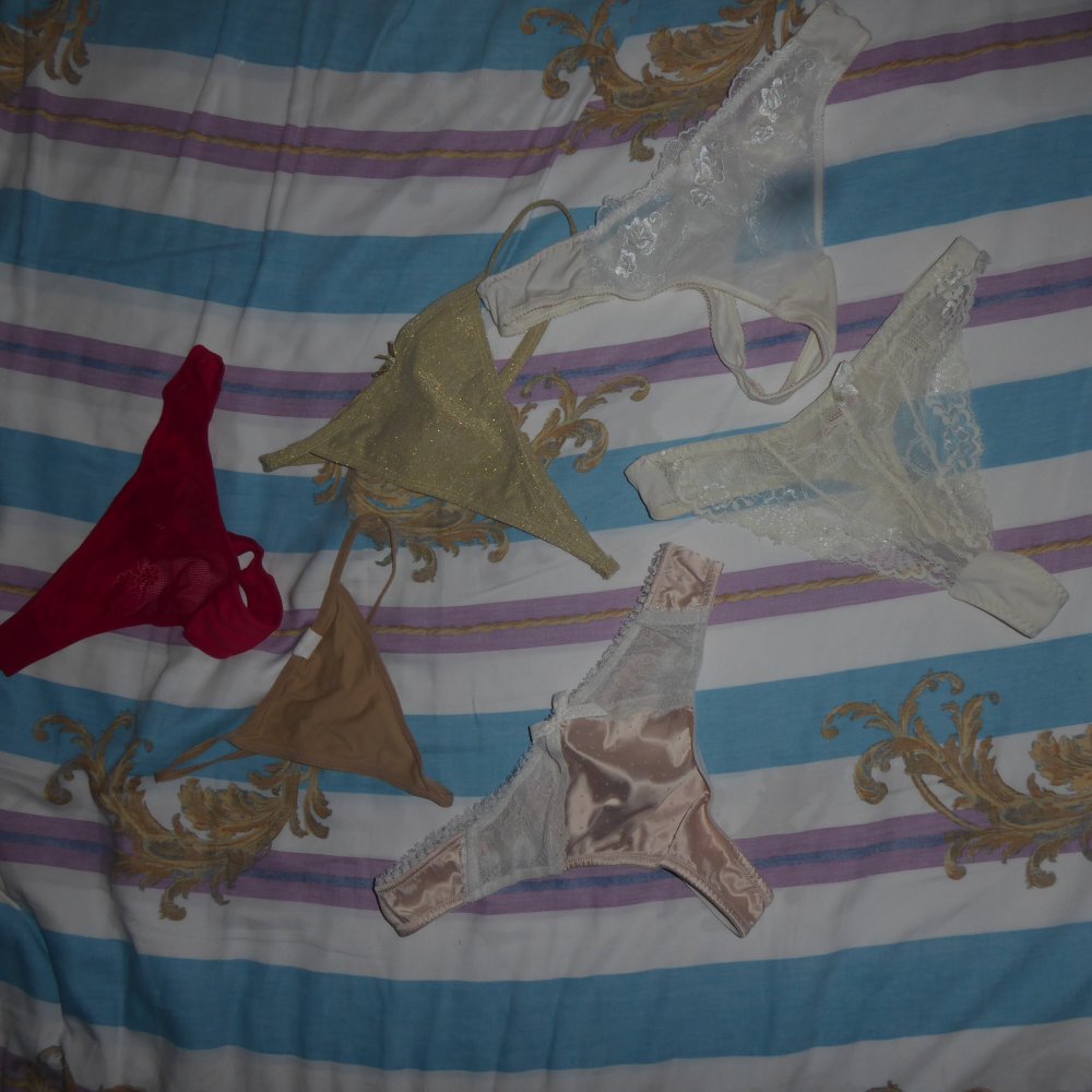 6 x String 36 38 S Tanga rot gold creme haut skin neuwertig