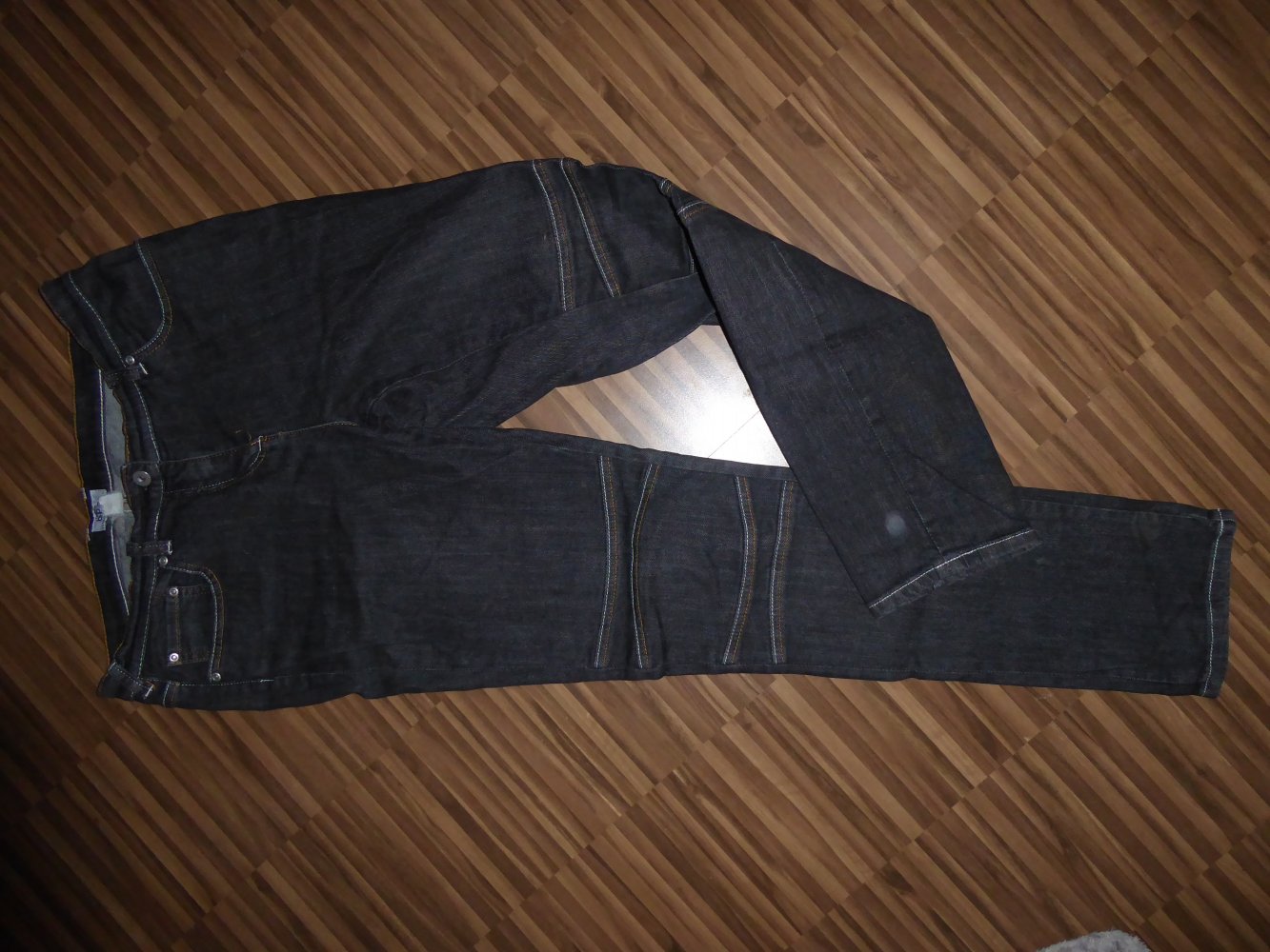 Damen Jeans Hose Gr. 40 M grau anthrazit Bund 43 cm BPC Bon Prix Länge 105 cm