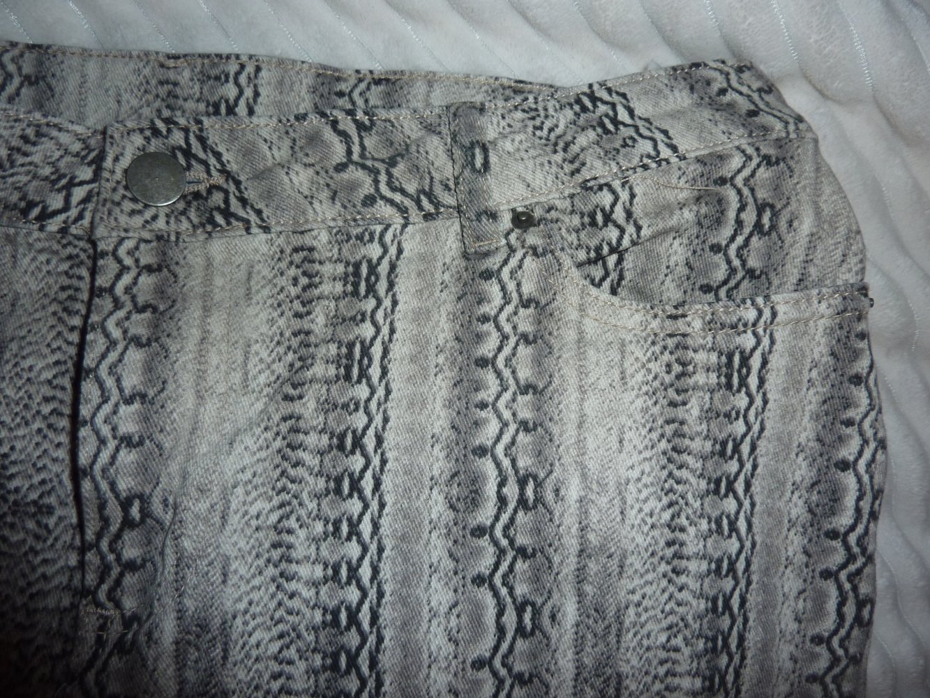 Rock NEU Jeansrock 44 XL evtl 46 beige Minirock Länge 42 cm Baumwolle