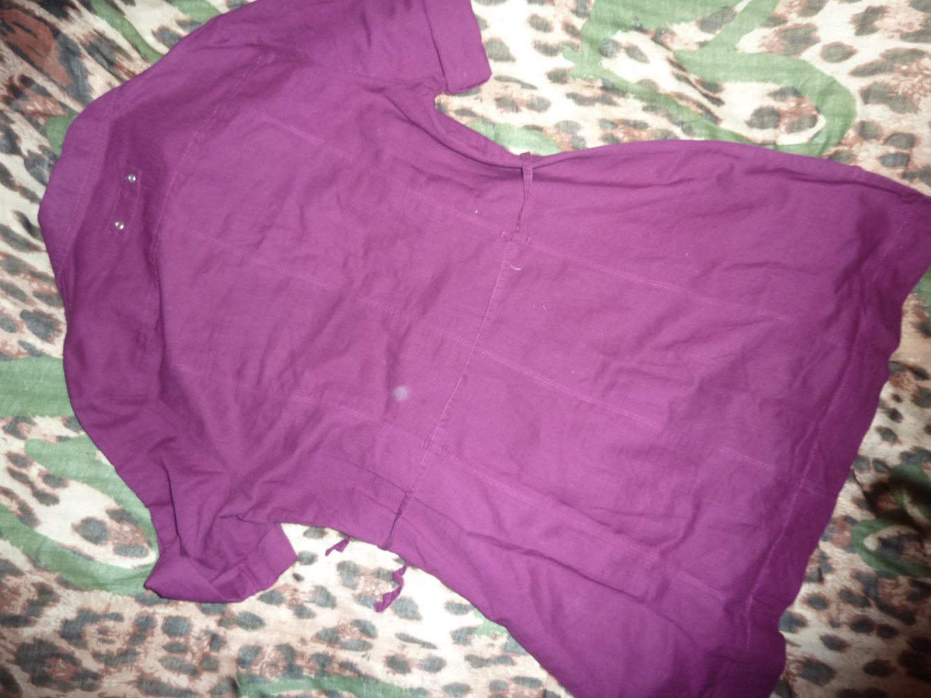 Kleid neuwertig mit LEINEN XL 44 beere Leinenkleid Sommerkleid Hemblusenkleid Minikleid