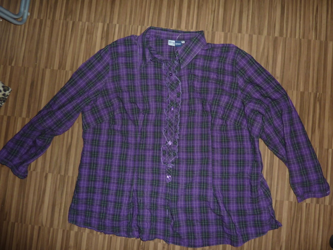 Damen Bluse Gr. 54 XXL 2XL 3XL BiG FUN lila kein Shirt zu Hose gut erhalten