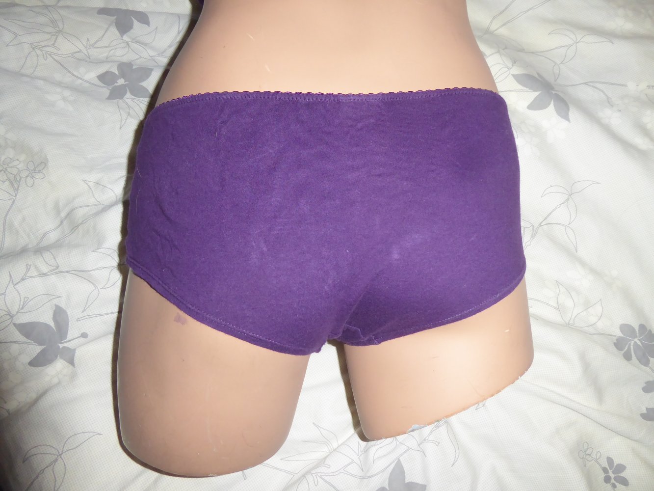 3 x Damen Hipster Panty Slip M 40 Baumwolle lila H und M