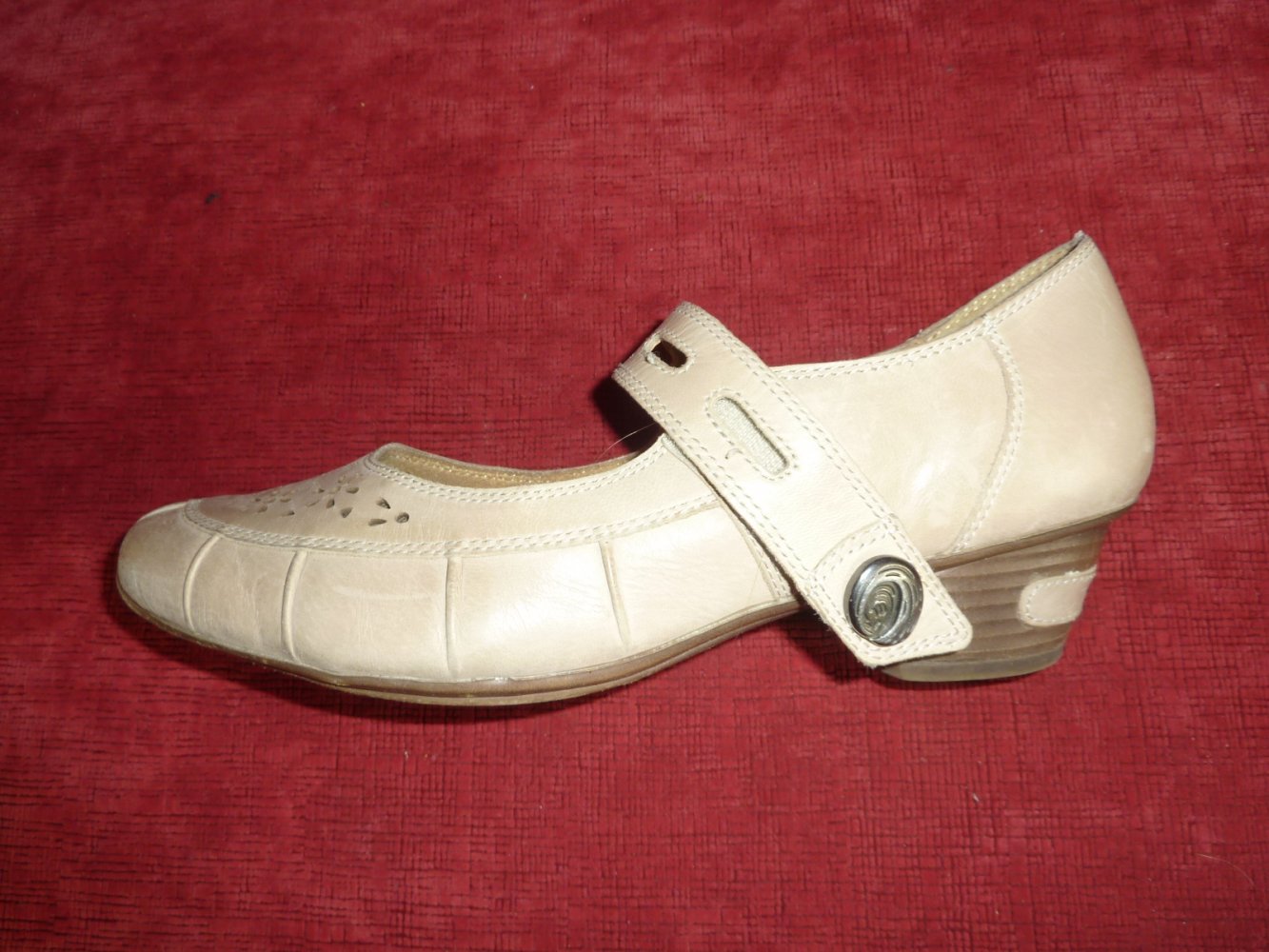 Damen Leder Schuhe Gr. 41 evtl. 41,5 Hush Puppies beige Pumps KEIN Balerina