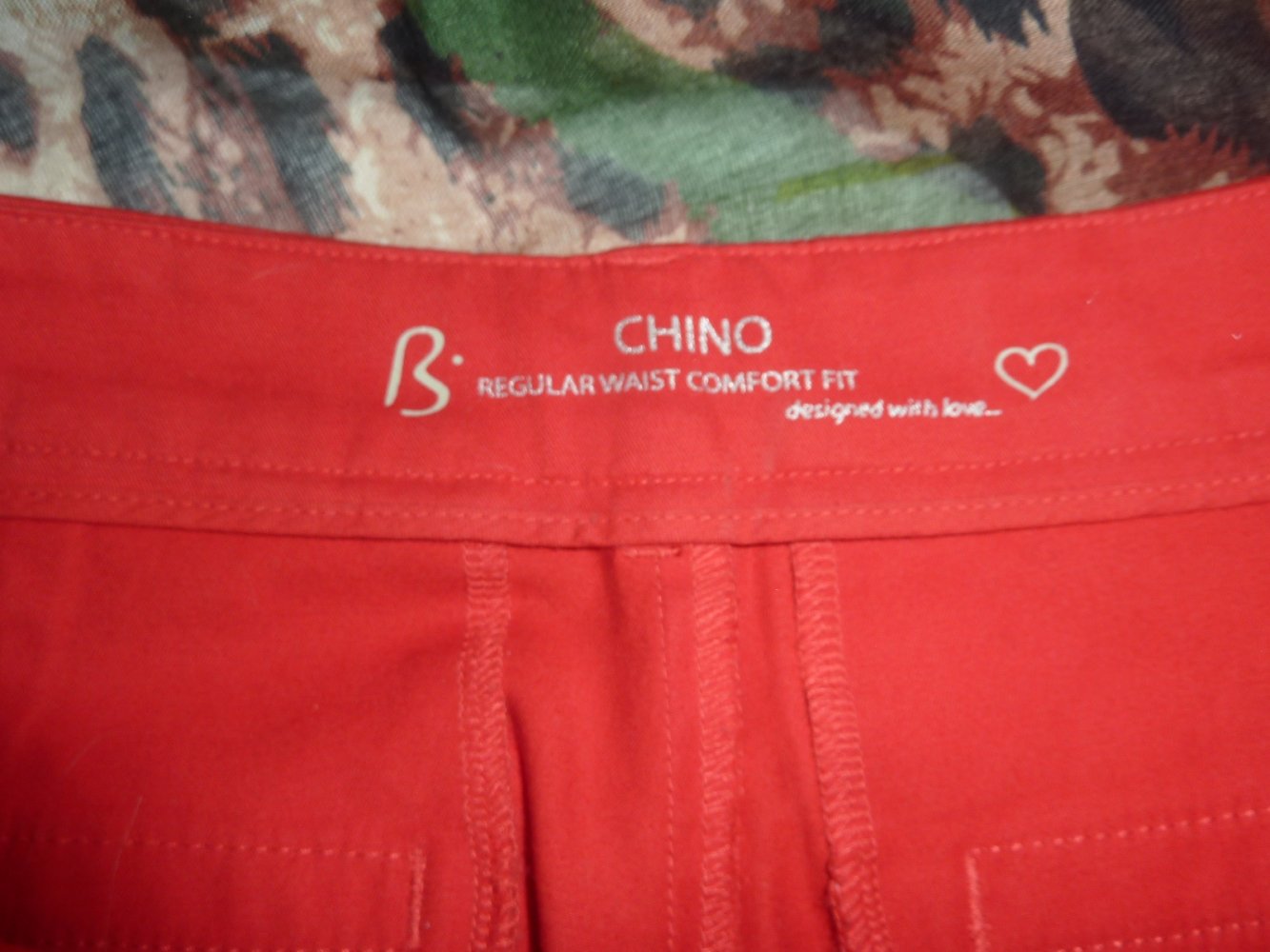 Damen Bonita Chino Hose rot 42 wie 44 NEUwertig Comfort Bund 48 cm Baumwolle