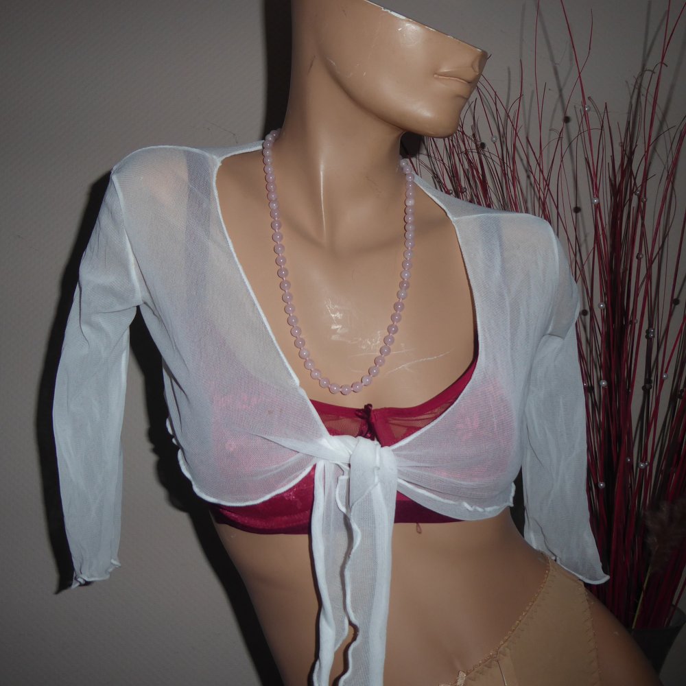 Boleros creme S 34 36 38 strechig Brautbolero Standesamt zu Brautkleid Brautjacke