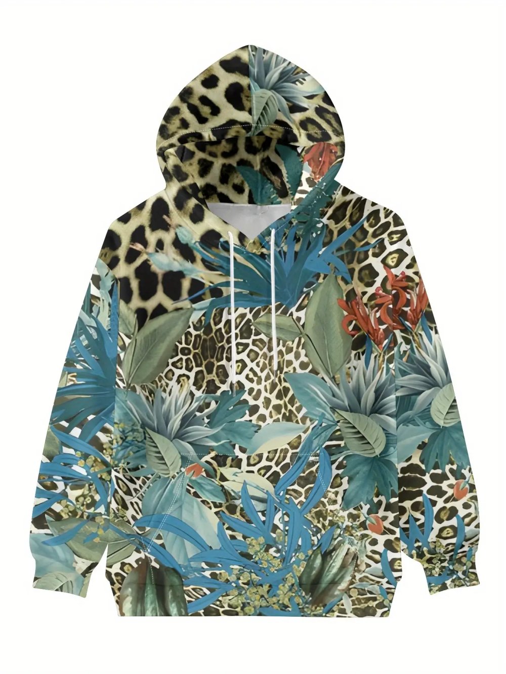 Damen Hoodie JAcke Kapuze Kapuzenjacke mint rot NEU XXL 52 54 Leo Look