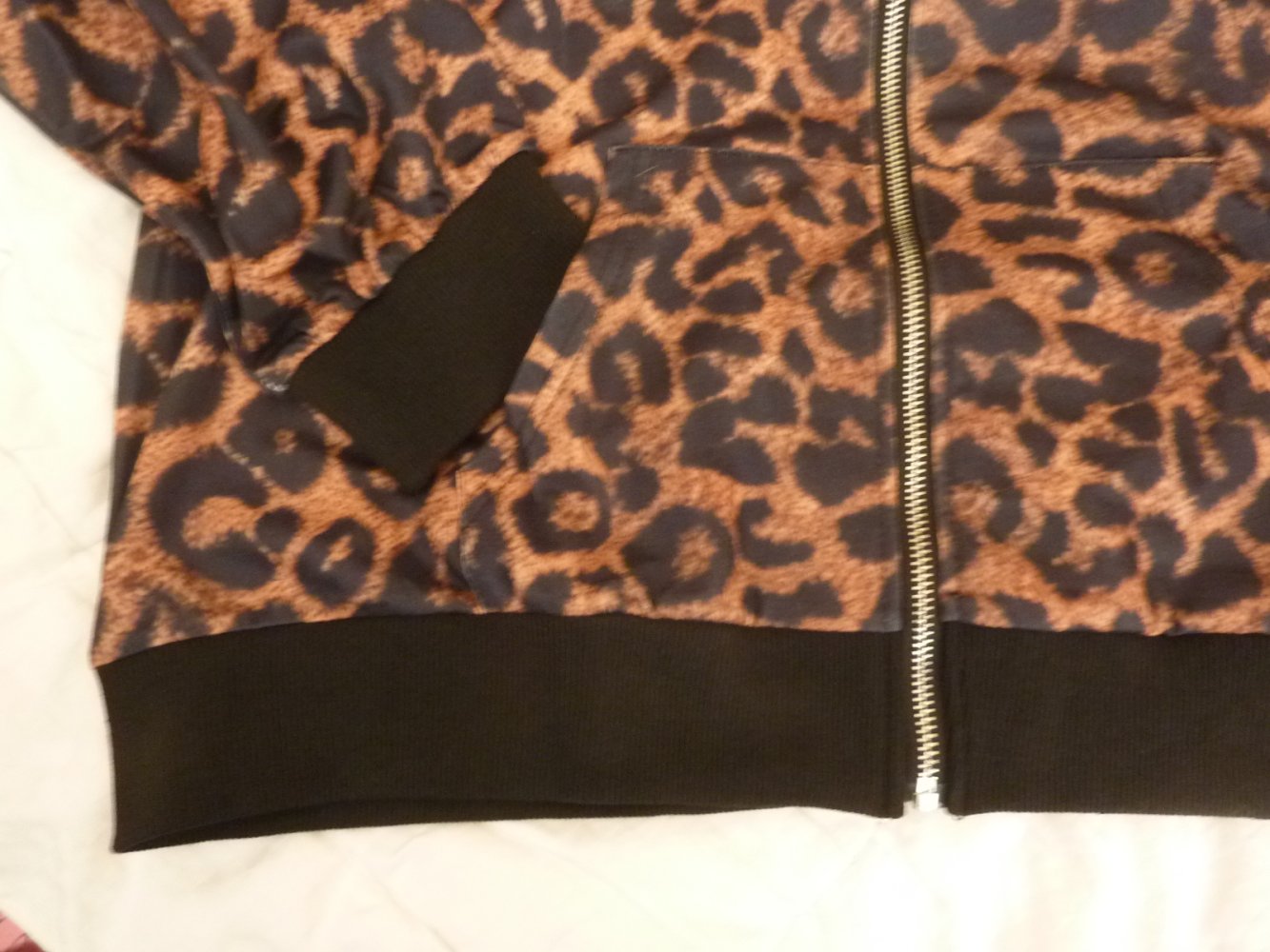 Damen Collegejacke Jacke Hoodie XXL 50 52 54 Übergröße schwarz braun Leo Look