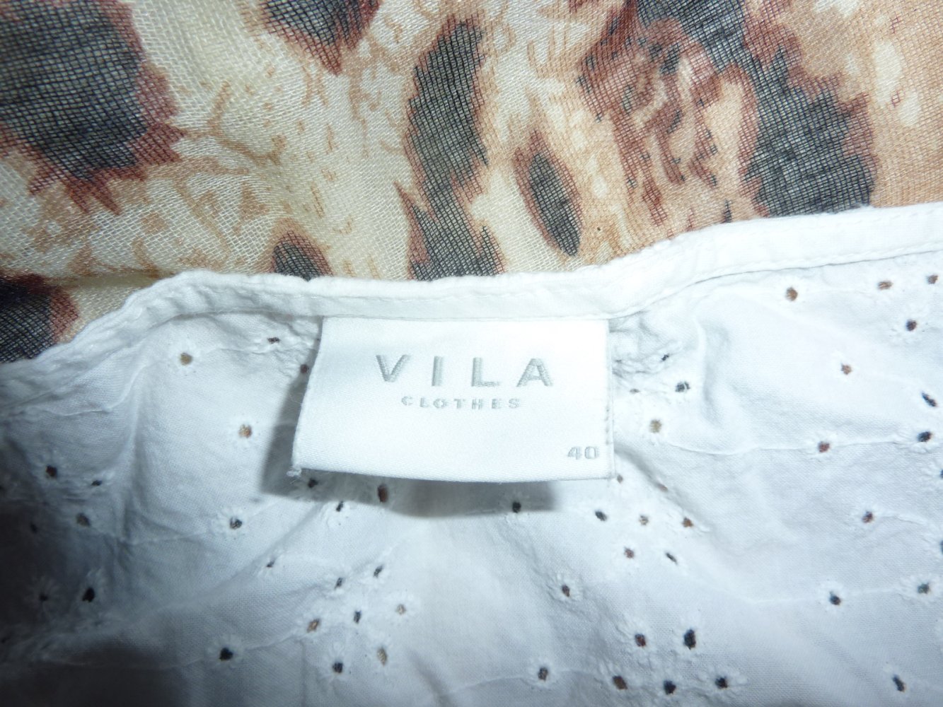 Sommertop VILA Top Bluse Tunika M 40 weiß Trägertop Baumwolle Brust 50 cm