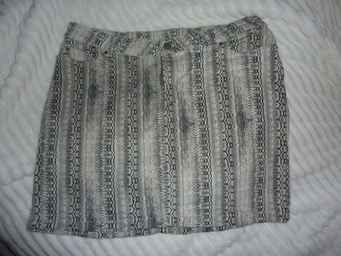 Rock NEU Jeansrock 44 XL evtl 46 beige Minirock Länge 42 cm Baumwolle