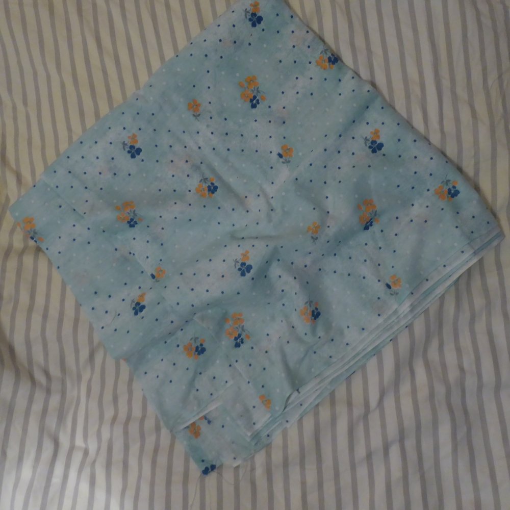 Stoff mint gepunktet Stoffrest nähen Baumwolle 7.30 x 98 cm Sommerstoff Batist