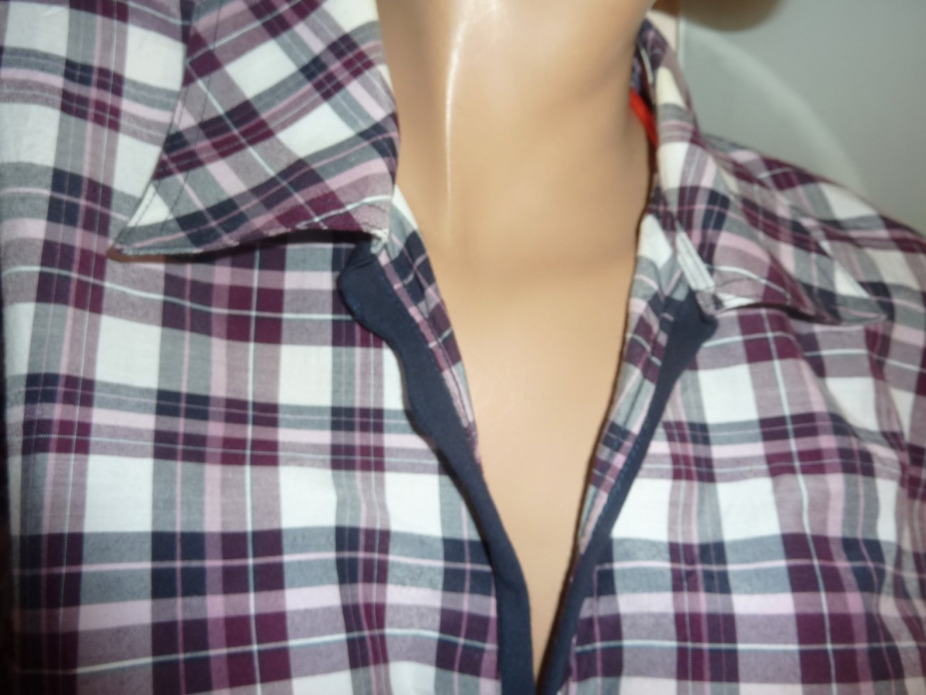 Damen Original Gerry WEBER Bluse Gr. 44 L XL beere schwarz Caro Brust 60 cm BW