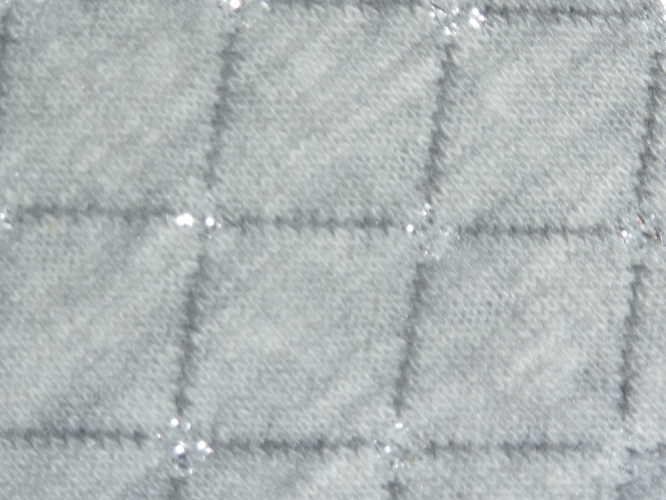 Stoff Stoffrest grau 135 x 150 breit nähen Winterstoff zweilagig Caro Glitzer